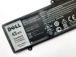 Акумулятор для ноутбука Dell Inspiron 11-3147 GK5KY, 43Wh (3800 mAh), 3cell, 11.1V, Li-ion, чорний - мініатюра 3