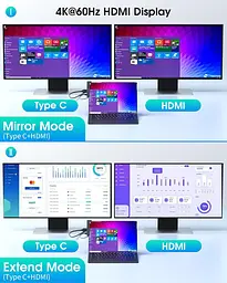 Хаб 6-в-1 для Surface Pro 9 з HDMI 4K, LAN, USB 3.0, PD 100W - мініатюра 7