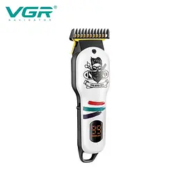 Акумуляторна машинка для стрижки волосся VGR V-971 з дисплеєм (4 насадки) - мініатюра 3