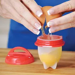 Набір із 6 силіконових форм для варки яєць без шкаралупи (пашот), Kitchen Master 83126 - мініатюра 6