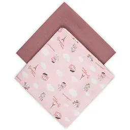 Пелюшка багаторазова Canpol babies Bonjour Paris рожева 70х70 см 2 шт. (26/901_pin) - мініатюра 5