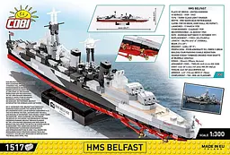 Конструктор COBI корабель 1:300 HMS BELFAST 4844 - мініатюра 7
