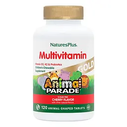 Вітаміни та мінерали NaturesPlus Animal Parade Gold 120 жувальних таблеток Вишня