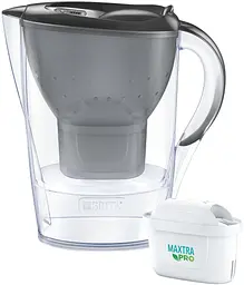Фільтр-глечик Marella Memo MXPro 2.4л (1.4л очищеної води) з фільтр-картриджем графіт 3шт Brita kuh0015605