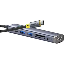 USB-хаб Baseus UltraJoy Series 7-Port HUB AIR Space Grey (B00052803811-02) [167343] - мініатюра 4