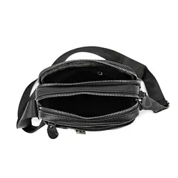 Шкіряний невеликий месенджер на два відділи Tiding Bag M56-2007A чорний - мініатюра 2
