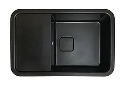 Кухонна мийка Adamant EXISTENCE чорний металік 775x505x190 мм, з крилом 77,5 см