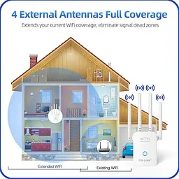 Усилитель сигнала Wi-Fi ретранслятор, репитер, точка доступа PIX-LINK LVWR32Q 220V, 300Mbps, 2.4GHz - мініатюра 6