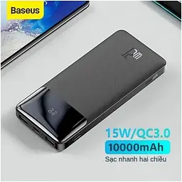 Зовнішній акумулятор Baseus Bipow Digital Display Power Bank 10000mAh 15W (PPDML-I01) - мініатюра 7