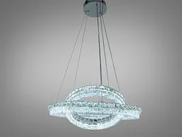 Підвісна LED-люстра Diasha MD6027/600+400HR для вітальні, спальні та кухні, 152 W, пульт, 61 см, 13-20m2 - мініатюра 3