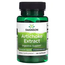 Екстракт листя артишоку Artichoke Extract 250 mg, 60 капсул Swanson vit0004250