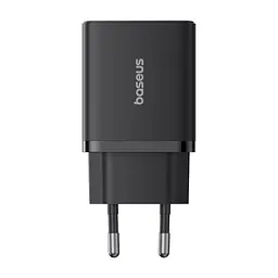 Блок живлення зарядний адаптер Baseus Cube Fast Charger 2 порти C + U 30 W (P10111404113-00) чорний - мініатюра 3