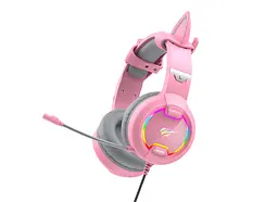 Ігрові навушники з мікрофоном HAVIT HV-H2233d Cat Pink HAVIT (27340-000) - мініатюра 5