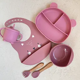 Набір Ведмедики BPR img_e6673 pink поїльник з трубочкою ПРЕМІУМ якість - мініатюра 2