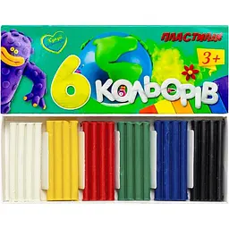 Пластилін 6 кольорів 72гр, м'який Jumbі, в коробці (4820274630019)