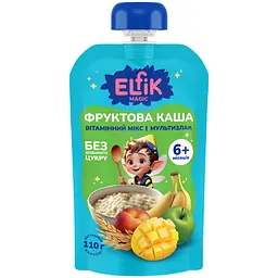 Набір фруктової каші Elfik Magic Вітамінний мікс-Мультизлак 1980 г (18 шт. x 110 г) - мініатюра 2