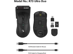 Миша A4Tech Bloody R73 Ultra Duo Black - мініатюра 7