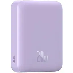 Зовнішній акумулятор Baseus Magnetic Mini Air Wireless Fast Charge Power Bank 6000mAh 20W Nebula Purple（With Simple Series Charging Cable Type-C to (P10059002513-00)