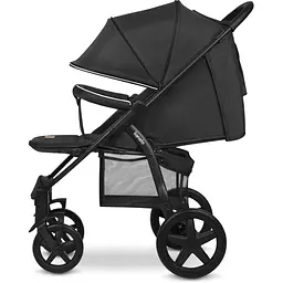Прогулянкова коляска Lionelo Annet Plus Black Carbon, чорна (LO-ANNET PLUS BLACK CARBON) - мініатюра 4