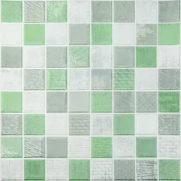 Панель стінова Sticker Wall 3D 700х700х4мм Мозаїка зелена SW-00002010