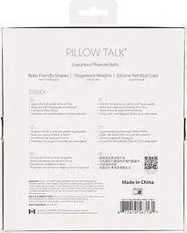 Розкішні вагінальні кульки PILLOW TALK - Frisky з кристалом, діаметр 3,2 см, вага 49-75 гр Колір: Рожевий - мініатюра 10