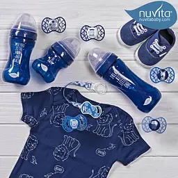 Силіконова симетрична пустушка Nuvita Air55 Cool Love, 6-12 міс., темно-синій (NV7085CB) - мініатюра 7