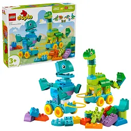 Конструктор LEGO DUPLO Town Динозаври на колесах 3в1 108 деталей (10451) - мініатюра 5