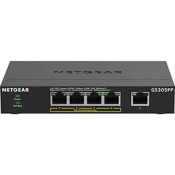 Комутатор GS305PP 5xGE (4xPoE), 83Вт, Некерований NETGEAR teh0018169