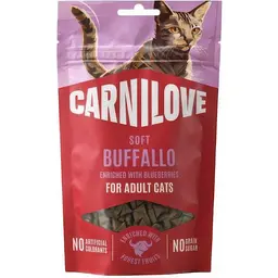 Ласощі для котів Carnilove Soft Snack Buffallo with Blueberries м'які буйвол і лохина 50 г
