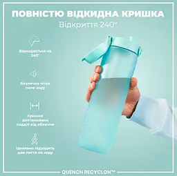 Пляшка для води ION8 1000 мл BPA Free Times To Drink (ЕКО пляшка) Sonic Blue (I8RF1000PBMOT2) - мініатюра 4