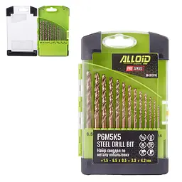 Набір свердел по металу кобальтових Alloid Building Tools 1-6.5 мм Р6М5K5 (DB-3513110) - мініатюра 2