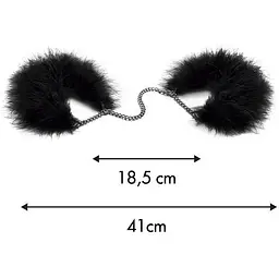 Пухнасті наручники Bijoux Indiscrets Za za zu - feahter handcuffs, пір'яні, подарункова упаковка - мініатюра 6