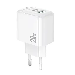 Мережевий зарядний пристрій Borofone BAS44A Potential PD20W+QC3. 0 charger(EU) білий