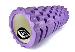 Масажний ролик EasyFit Grid Roller 33 см v.1.1 Фіолетовий