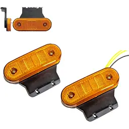 LED Габарит 114 х 72 мм 12/24V 20 діодів Помаранчевий 2 шт. (BD-0130)