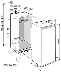 Холодильна камера вбудована Liebherr 177x55.9х54.6 291 л 1дв. A+ ST BioFresh білий (IRBE5120) - мініатюра 10