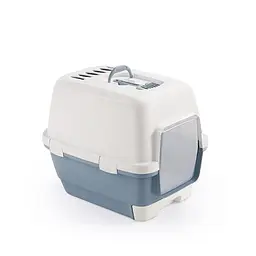 Stefanplast Cathy Clever and Smart Туалет закритий для котів з піддоном і фільтром синьо-сталевий