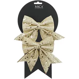 Бант декоративний Mica Decorations 13 см золотистий 2 шт. (1181193)