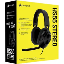 Ігрова гарнітура Corsair HS55 Stereo Carbon (CA-9011260-EU) - мініатюра 6