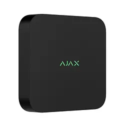 Мережевий відеореєстратор Ajax NVR DC (8ch) black, роздільна здатність до 4К, підтримка ONVIF/RTSP, декодування H.265/H.264, ємність до 16Тб