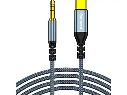 Адаптер-перехідник ColorWay USB Type-C to 3.5mm 1.2m Grey (CW-CBPDJ071-G)
