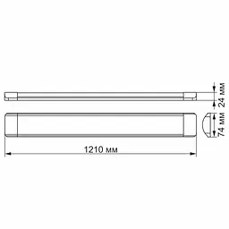 Світильник лінійний Videx LED 36W 1.2М 5000K білий (VL-BN-36125) - мініатюра 3