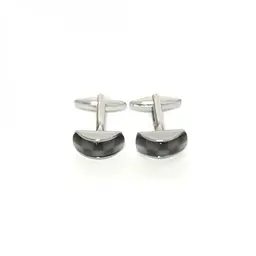 Запонки з камінчиком в Квадратики Handmade acs0005885 - мініатюра 4