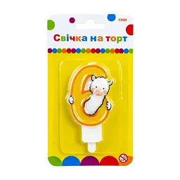 Свічка Maxi Llama "6" висотою 7,62 см (MX622068-6)