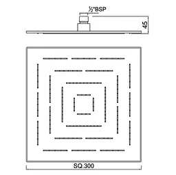 Верхній душ Jaquar Maze OHS-CHR-1639, Хром - мініатюра 2