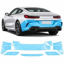 Антигравійна захисна бронеплівка за лекалами для BMW 8 Series G15/G14/G16 2018-2022 - задній бампер