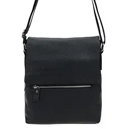 Чоловіча сумка Borsa Leather k10013-black 28х26х5 см Чорний - мініатюра 2
