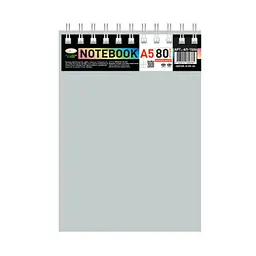 Блокнот А5 В-БП5-80(Gray) 80 аркушів пружина зверху