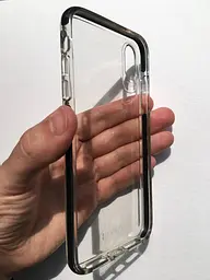 Оригинальный противоударный чехол для iPhone XS / iPhone X Gear4 Piccadilly D3O Black + Прозрачный - миниатюра 9