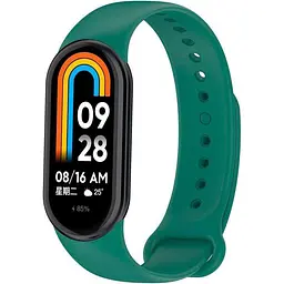 Ремінець для фітнес-браслету Xiaomi Smart Band 8 / 9 / 10 Soft Touch Dark Green [84631] - мініатюра 4